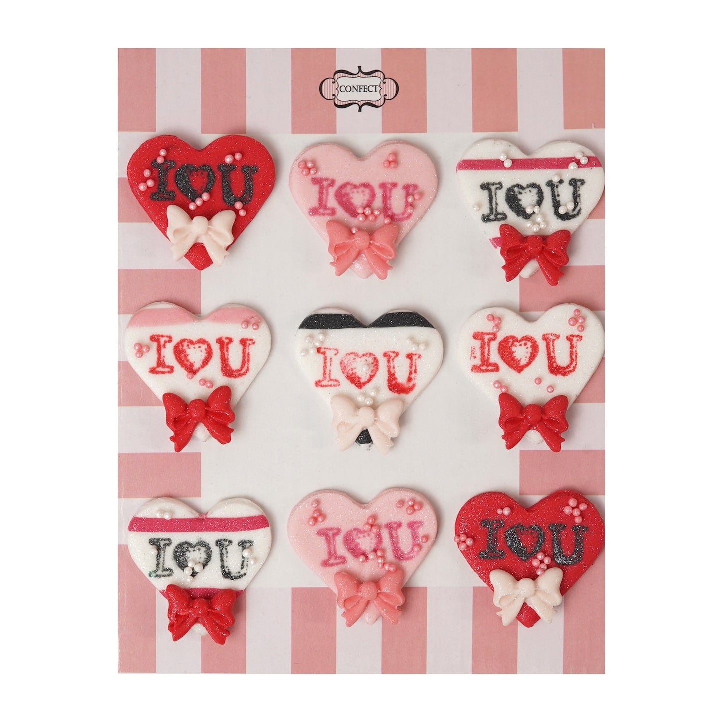 Confect Valentine I love you cake & cupcake topper VT 006 60 gms