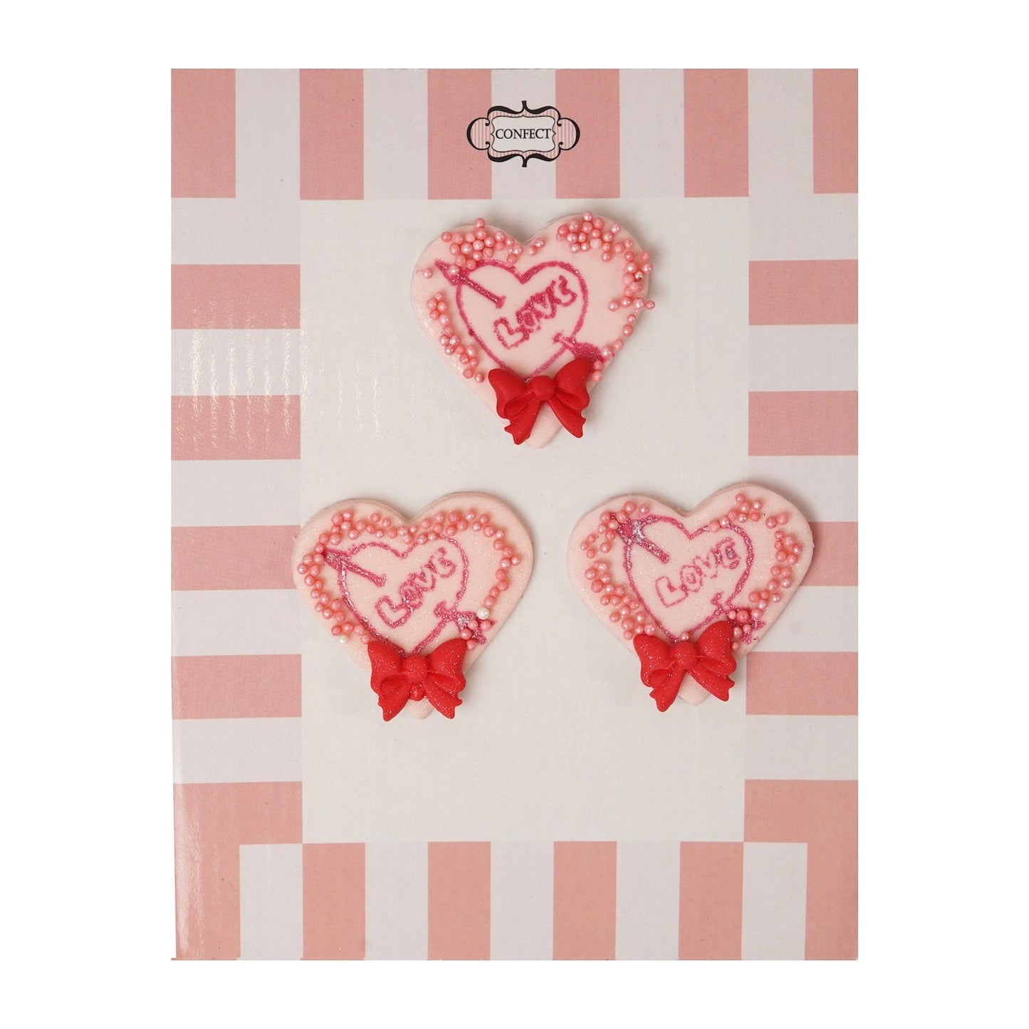 Confect Valentine Love Heart cake & cupcake topper VT 005 60 gms