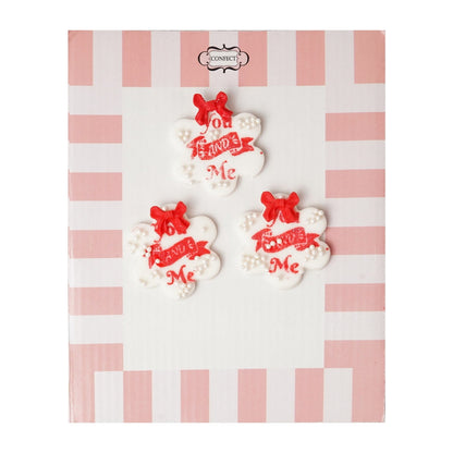 Confect Valentine You & Me cake & cupcake topper VT 009 60 gms