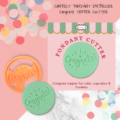 Celebration Stencils Toppers Cutters (Congrats)