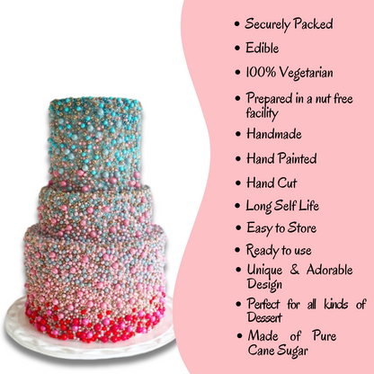 Confect Patriotic Disco Balls Assorted Sprinkles (DB-03) - 100Gms