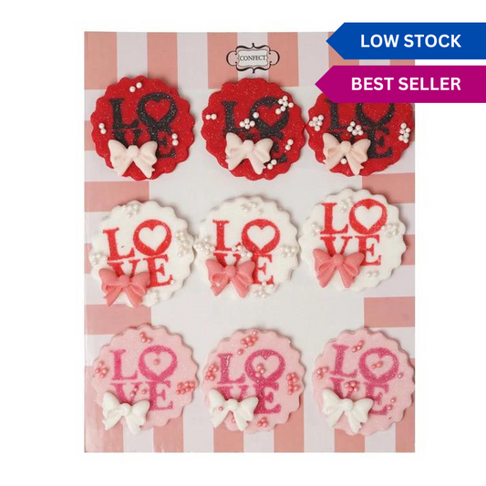 Confect Valentine LOVE cake & cupcake Topper VT 001 60 gms