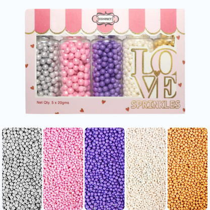 Confect Royal Unicorn Disco Balls Assorted Sprinkles (DB-07) - 100Gms