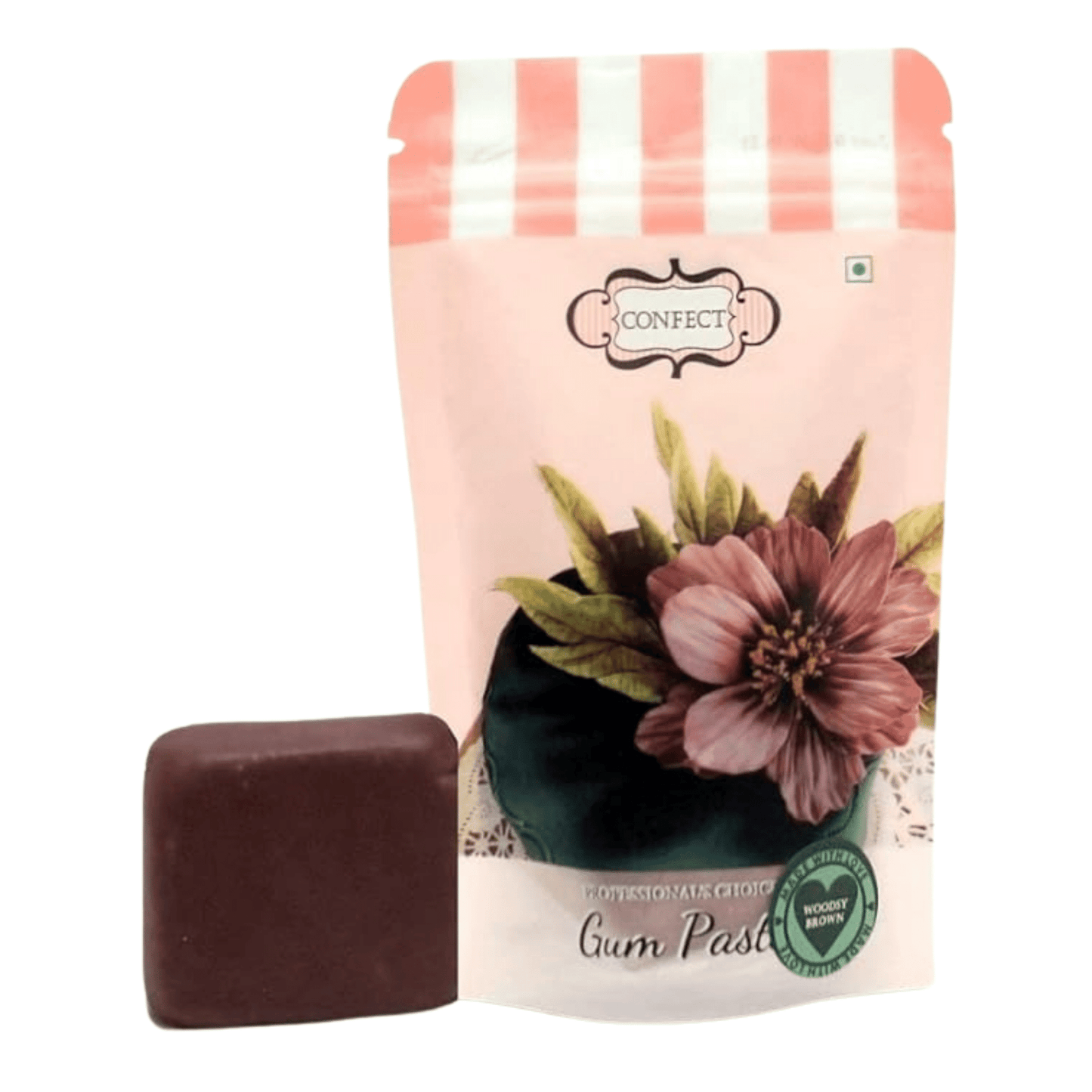 Confect Gum Paste for Cakes Fondant Chefs Choice for Cake Decorating | Woodsy Brown Gum Paste 250Gms